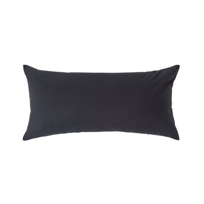 Homescapes Black Continental Egyptian Cotton Pillowcase 200 TC, 40 x 80