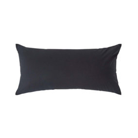 Homescapes Black Continental Egyptian Cotton Pillowcase 200 TC, 40 x 80 cm