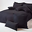 Homescapes Black Continental Egyptian Cotton Pillowcase 200 TC, 60 x 60 cm