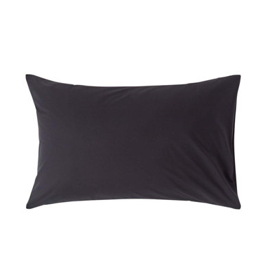 Homescapes Black Egyptian Cotton Housewife Pillowcase 200 TC