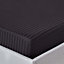 Homescapes Black Egyptian Cotton Satin Stripe Fitted Sheet 330 TC, Super King