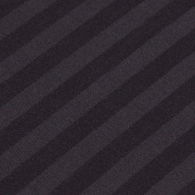 Homescapes Black Egyptian Cotton Satin Stripe Flat Sheet 330 TC, Double