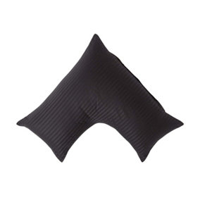 Homescapes Black Egyptian Cotton Super Soft V Shaped Pillowcase 330 TC