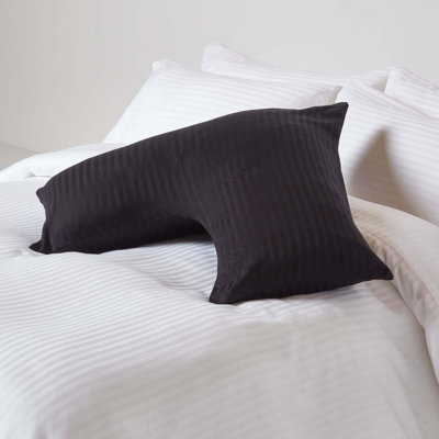 Homescapes Black Egyptian Cotton Super Soft V Shaped Pillowcase 330 TC