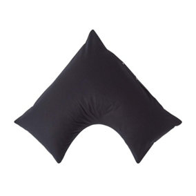 Homescapes Black Egyptian Cotton V Shaped Pillowcase 200 TC
