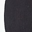 Homescapes Black Handmade Woven Braided Oval Rug, 50 x 80 cm