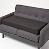 Homescapes Black Suede Orthopaedic Foam 2 Seater Booster Cushion