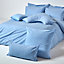 Homescapes Blue Continental Egyptian Cotton Pillowcase 200 TC, 40 x 40 cm