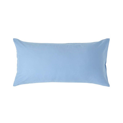 Homescapes Blue Continental Egyptian Cotton Pillowcase 200 TC, 40 x 80 cm