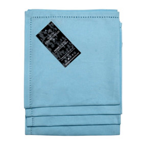 Homescapes Blue Cotton Fabric 4 Napkins Set