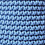 Homescapes Blue Cotton Knitted Round Storage Basket, 37 x 21cm