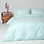 Homescapes Blue Egyptian Cotton Duvet Cover and Pillowcases 330 TC, Super King