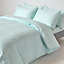 Homescapes Blue Egyptian Cotton Satin Stripe Fitted Sheet 330 TC, Double