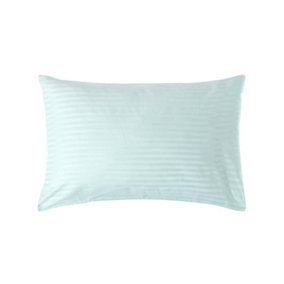 Homescapes Blue Egyptian Cotton Satin Stripe Housewife Pillowcase 330 TC