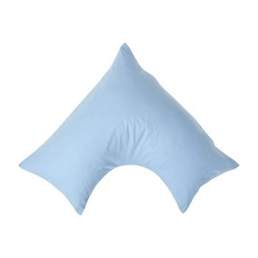 Homescapes Blue Egyptian Cotton V Shaped Pillowcase 200 TC