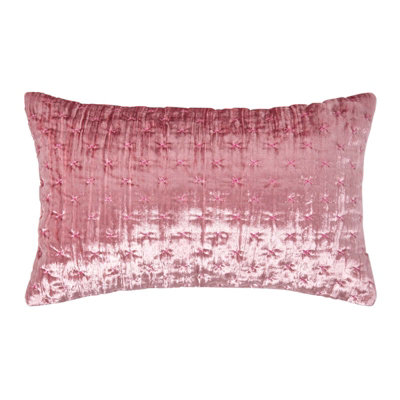 Blush pink on sale crushed velvet cushions