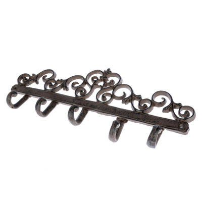 INIRET Decorative Cast Iron Wall Hook Rack?Vintage Uganda