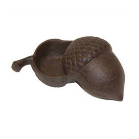 Homescapes Brown Hollow Acorn Key Keeper Cast Iron