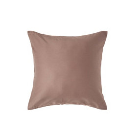Homescapes Brown Organic Cotton Continental Pillowcase 400 TC, 40 x 40 cm