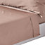 Homescapes Brown Organic Cotton Flat Sheet 400 Thread count, Single