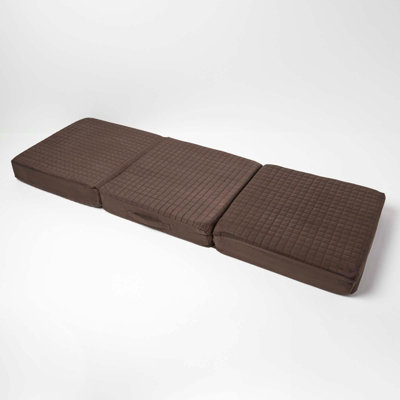 Homescapes Brown Suede Orthopaedic Foam 3 Seater Booster Cushion