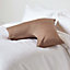Homescapes Brown V Shaped Pillowcase Organic Cotton 400 Thread Count