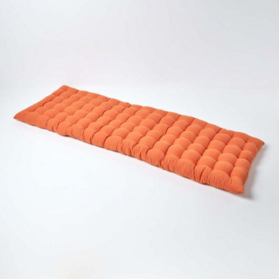 Homescapes Burnt Orange Bench Cushion Three Seater DIY at B Q