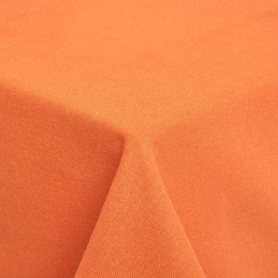 Homescapes Burnt Orange Cotton Tablecloth 178 x 300 cm