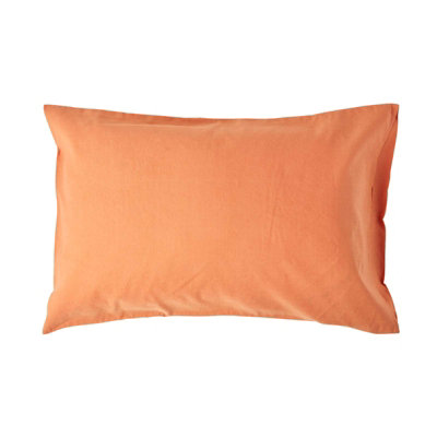 Homescapes Burnt Orange Linen Housewife Pillowcase, King