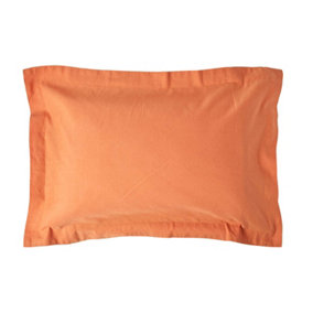 Homescapes Burnt Orange Linen Oxford Pillowcase, King