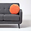 Homescapes Burnt Orange Velvet Cushion, 40 cm Round
