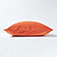 Homescapes Burnt Orange Velvet Cushion Cover, 40 x 40 cm