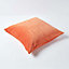 Homescapes Burnt Orange Velvet Cushion Cover, 40 x 40 cm