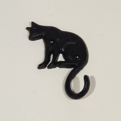 Homescapes Cast Iron Cat Coat Hook DIY at B&Q
