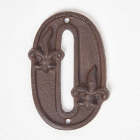 Homescapes Cast Iron House number, 0
