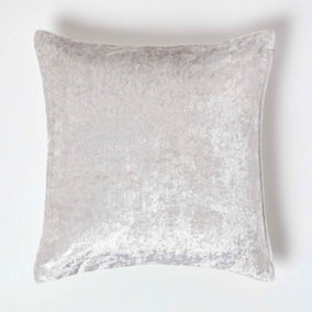 Homescapes Champagne Luxury Crushed Velvet Cushion Cover, 45 x 45 cm