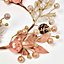 Homescapes Champagne Pinecone & Apple Christmas Garland 150 cm