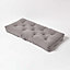 Homescapes Charcoal Grey Cotton 2 Seater Booster Cushion