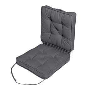 Homescapes Charcoal Grey Cotton Travel Support Booster Cushion