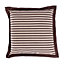 Homescapes Chocolate and Beige Striped Seat Pad