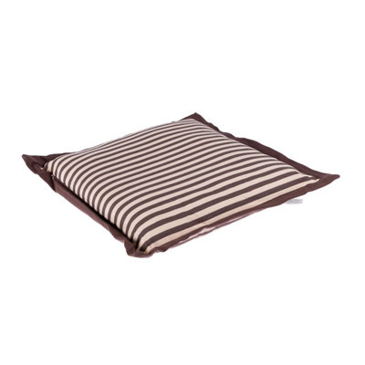 Homescapes Chocolate and Beige Striped Seat Pad DIY at B Q