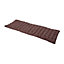 Homescapes Chocolate Brown Bench Cushion, Three Seater