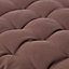 Homescapes Chocolate Brown Bench Cushion, Two Seater