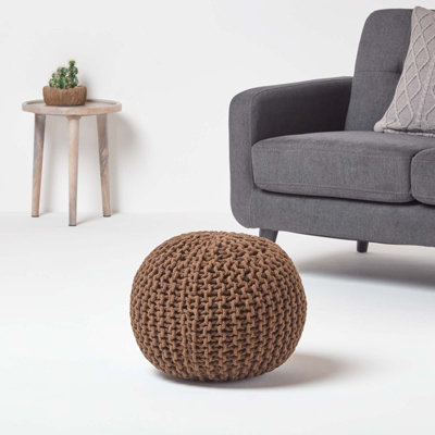 Chocolate deals brown pouffe