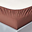 Homescapes Chocolate Egyptian Cotton Deep Fitted Sheet 200 TC, Double