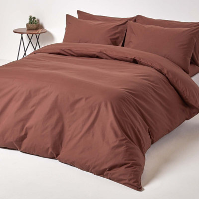 Homescapes Chocolate Egyptian Cotton Fitted Sheet 200 TC, Small Double