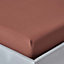 Homescapes Chocolate Egyptian Cotton Fitted Sheet 200 TC, Super King