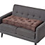 Homescapes Chocolate Faux Suede 2 Seater Booster Cushion