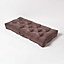 Homescapes Chocolate Faux Suede 2 Seater Booster Cushion