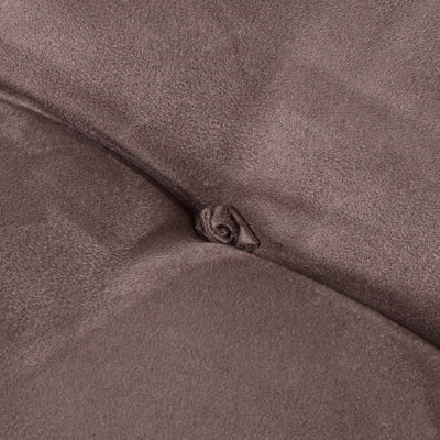 Homescapes Chocolate Faux Suede Back Support Cushion